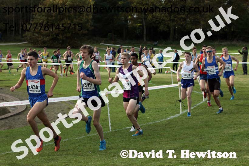 Junior men, 2016 National Cross Country Relays, Berry Hill Park, Mansfield. Photo: David T. Hewitson/Sports for All Pics